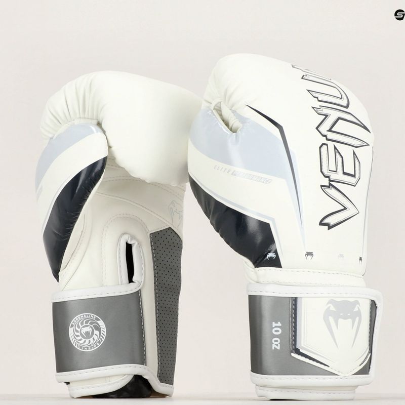 Bokszkesztyűk Venum Elite Evo grey/white 6