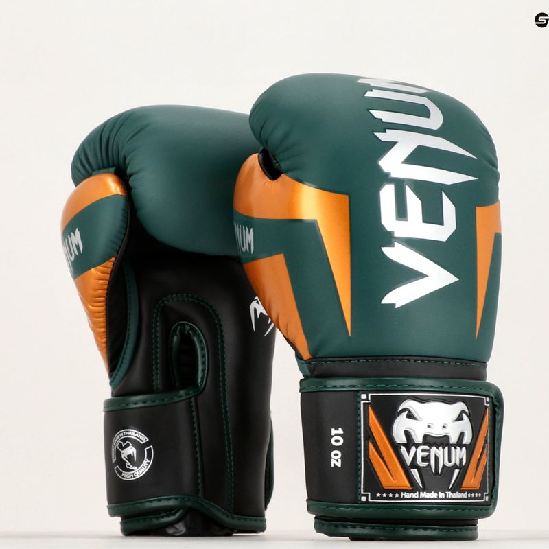 Bokszkesztyűk Venum Elite green/bronze/silver 6