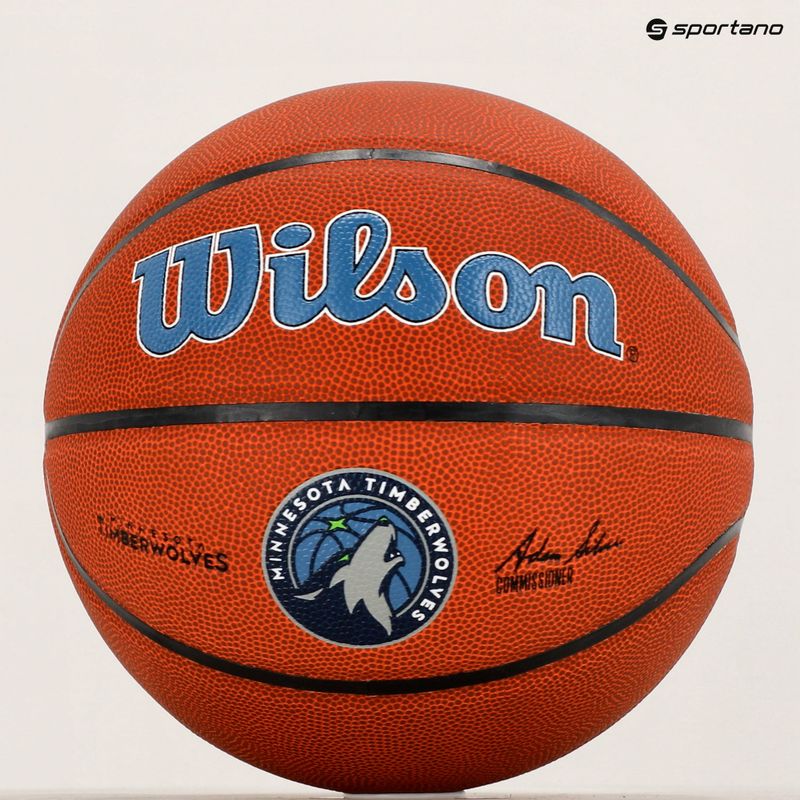 Wilson NBA Team Alliance Minnesota Timberwolves kosárlabda barna WTB3100XBMIN 6