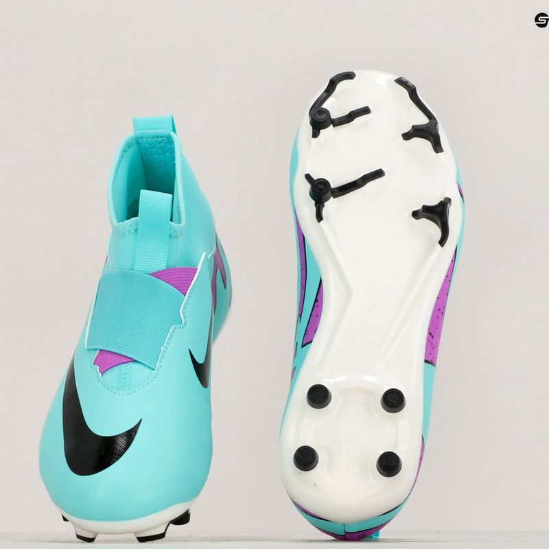 Gyermek focicipő Nike Jr Zoom Mercurial Superfly 9 Academy FG/MG hyper turquoise/black/ white/fuchsia dream 8