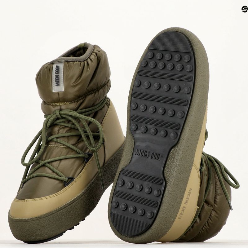 Férfi Moon Boot Mtrack Low Nylon WP khaki színű hócsizma 13