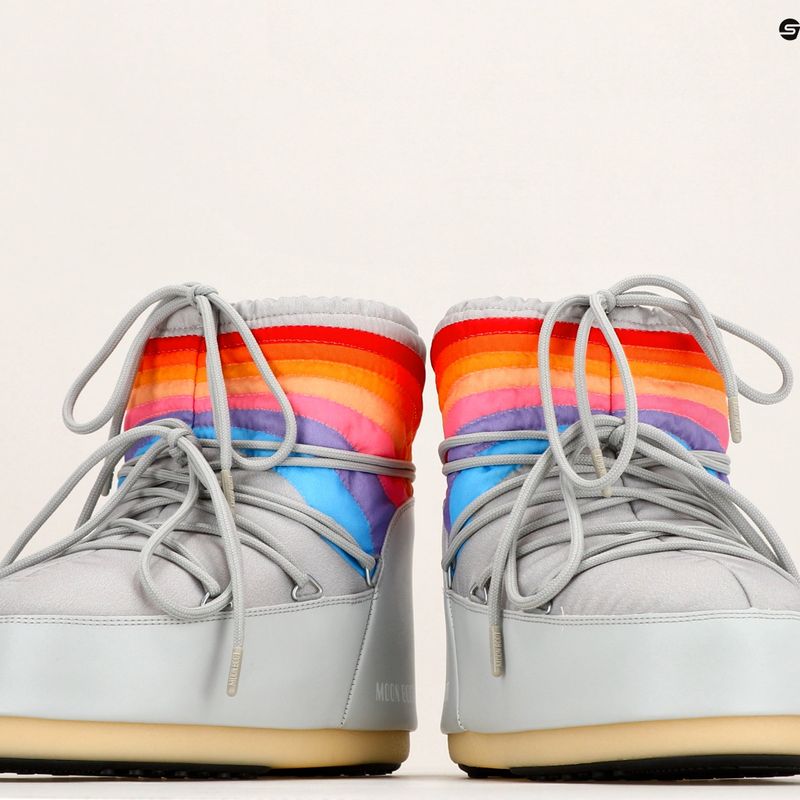 Női Moon Boot Icon Low Rainbow gleccser szürke hócsizma 9