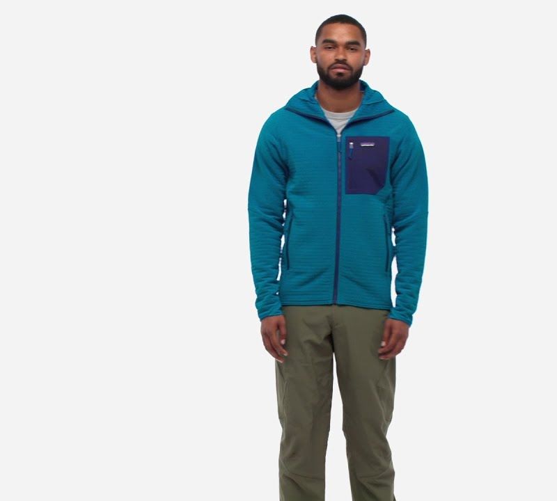 Patagonia R2 TechFace Softshell kabát nouveau zöld 8