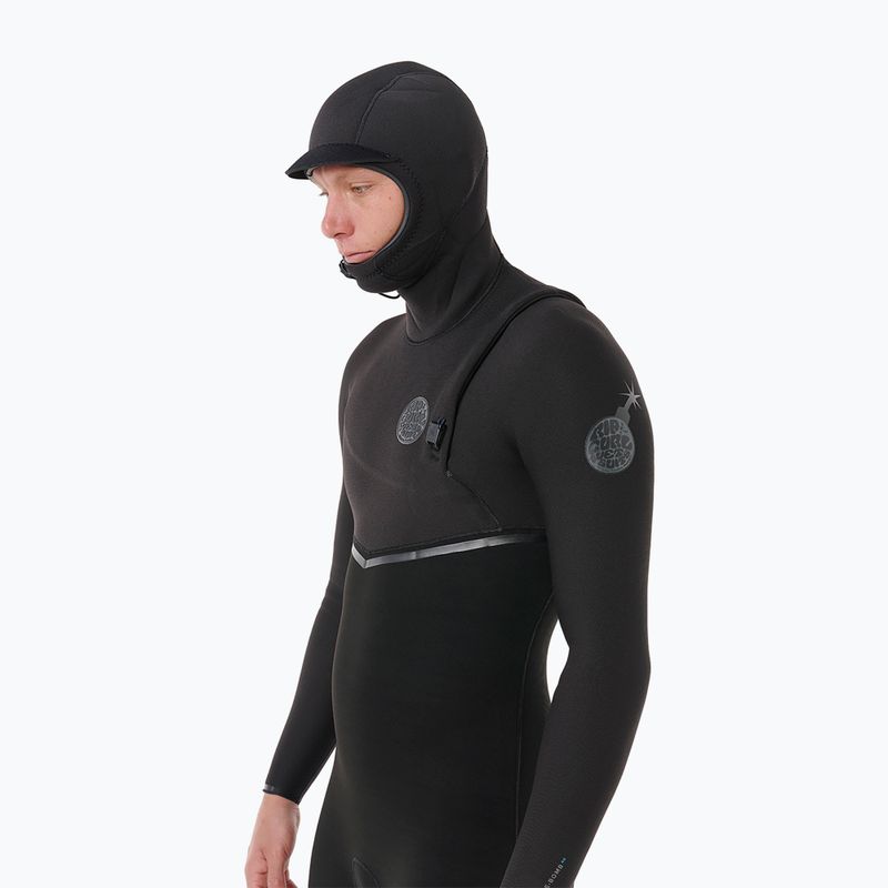 Férfi úszóruha Rip Curl E-Bomb Zf Hood 5/4 mm black 5