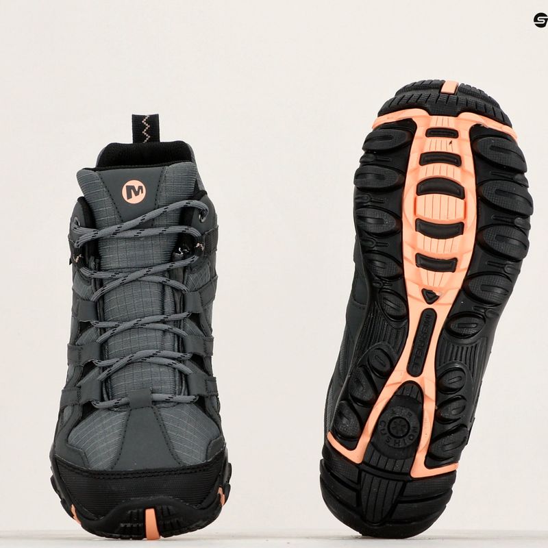 Női túrabakancs Merrell Claypool Sport Mid GTX grey/peach 8
