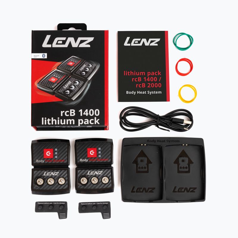 Akkumulátorok zoknikhoz és kesztyűkhöz Lenz Lithium Pack Rcb 1400 2 db black 10