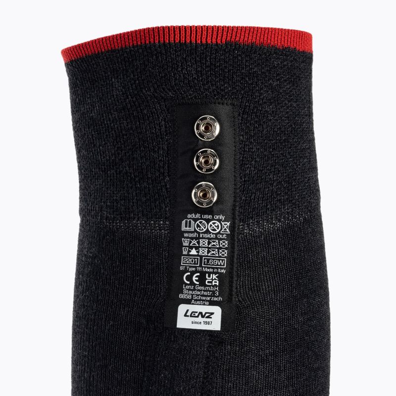 LENZ fűtött sízokni Heat Sock 5.1 Toe Cap Regular Fit szürke-piros 1070 3