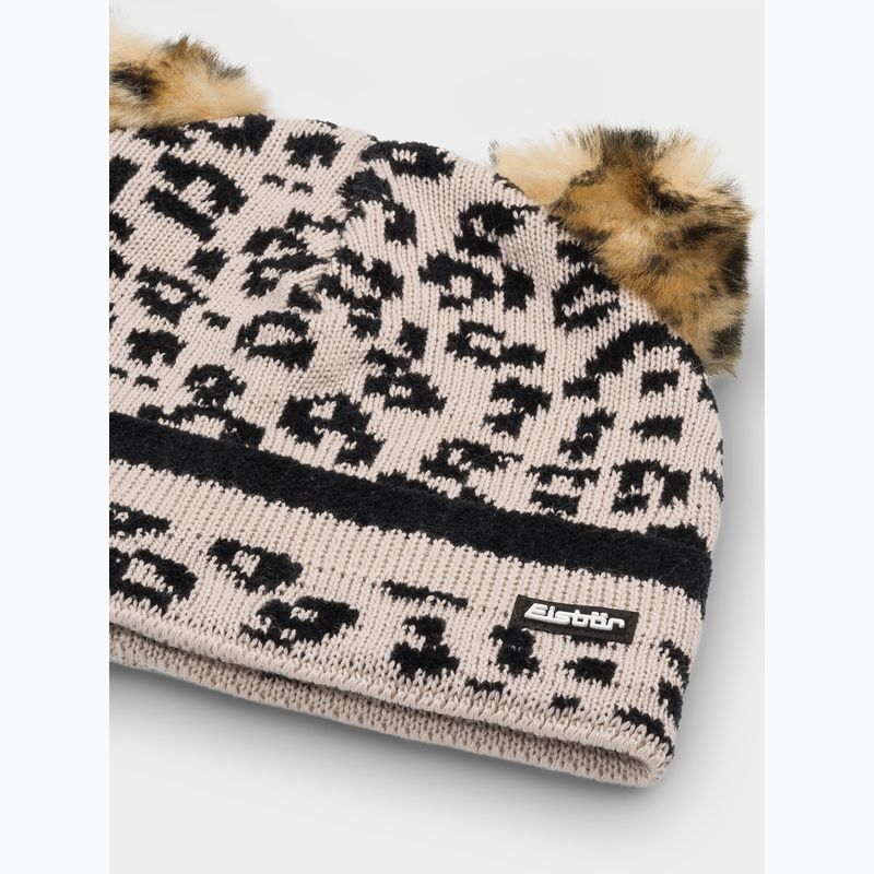 Gyerek téli sapka Eisbar Stephie beige/leopard print 2