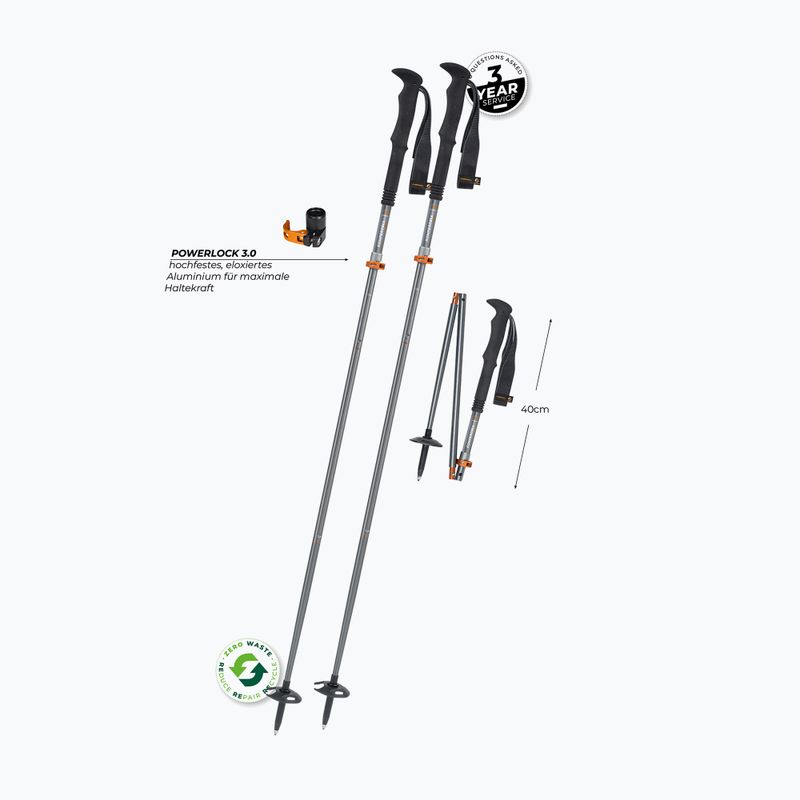 Komperdell FX Lite Ti Vario ezüst/narancs trekking botok 2