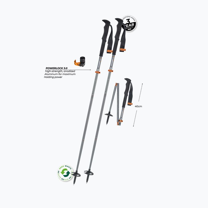 Komperdell FX Lite Ti Vario Compact ezüst/narancs trekking botok 2