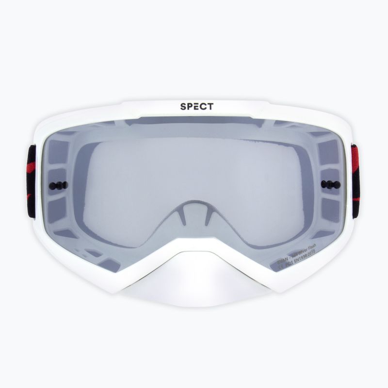 Kerékpáros szemüveg Red Bull SPECT Evan shiny white/smoke silver mirror 3