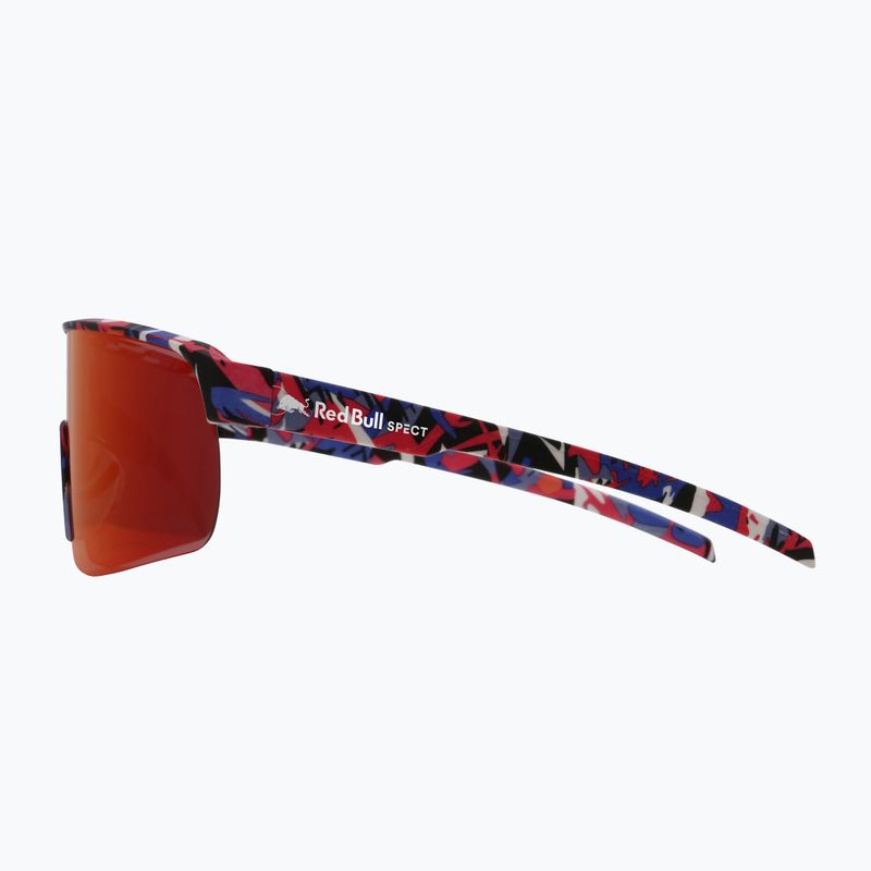 Napszemüveg Red Bull SPECT Dakota matt blue-burgundy pattern/smoke red-purple mirror 4