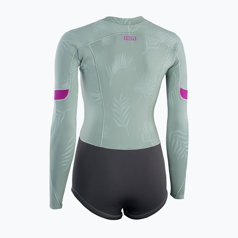 Női neoprén ruha ION Amaze Hot Shorty 1.5 Front Zip light olive 3
