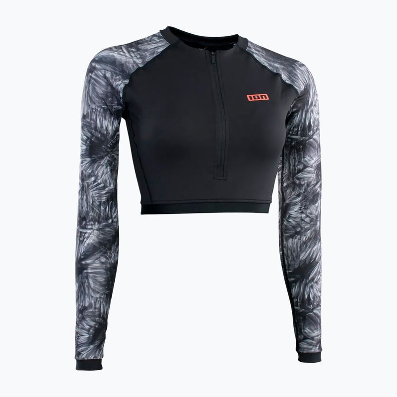 Női úszó hosszú ujjú Shorty UV fekete 3