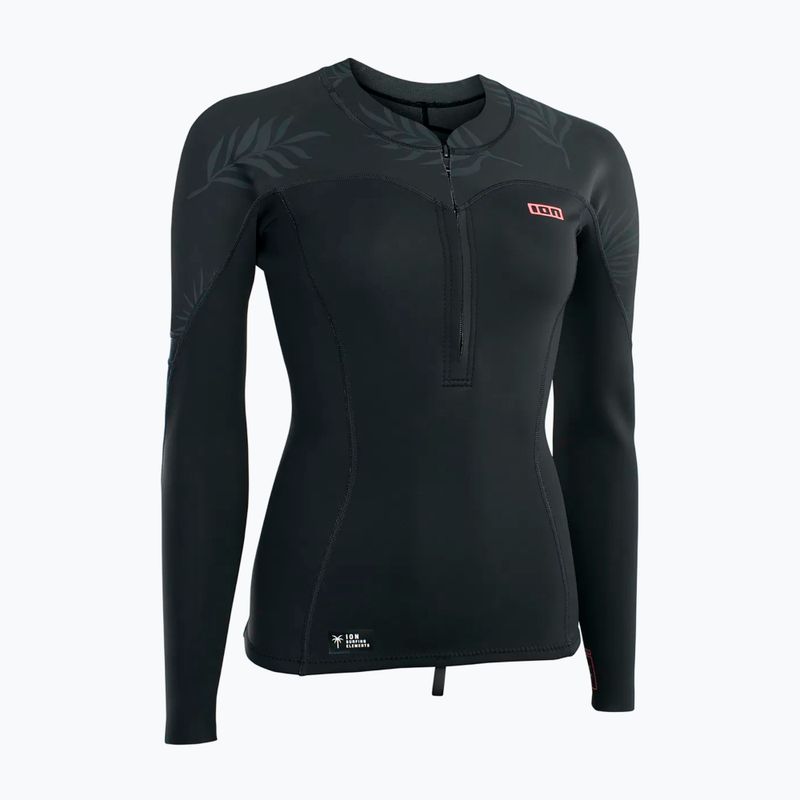 Női úszó hosszú ujjú ION Neo Zip Top 1.5 fekete 2