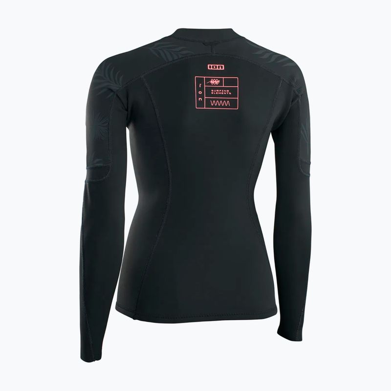 Női úszó hosszú ujjú ION Neo Zip Top 1.5 fekete 3