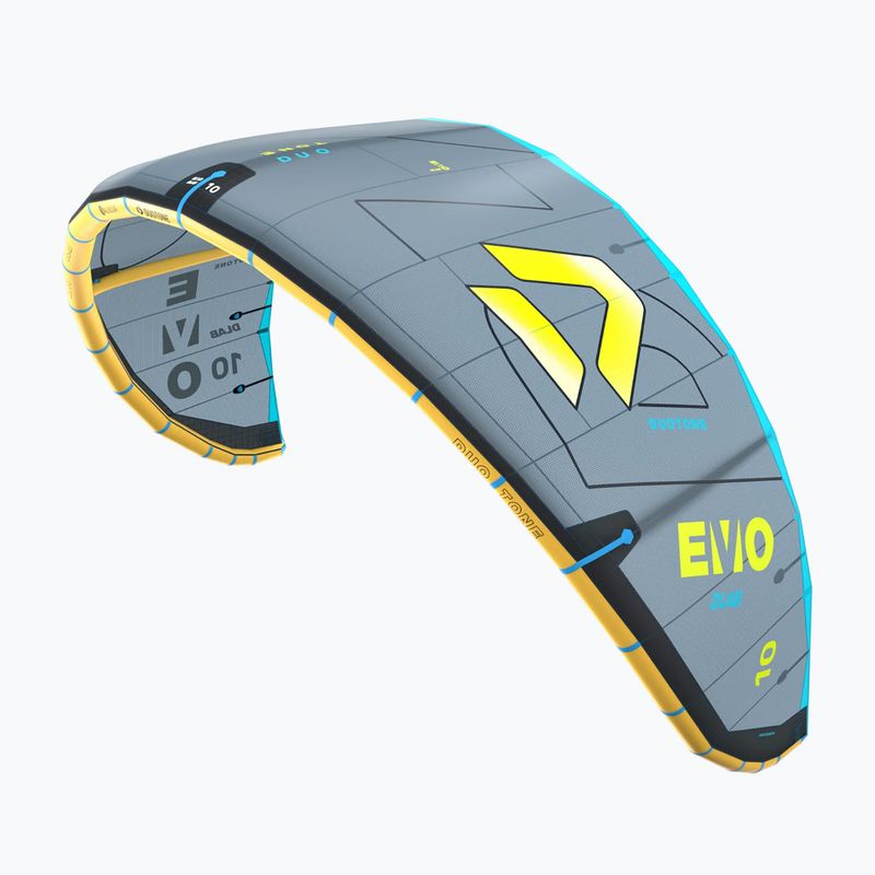 Kitesurf sárkány Duotone Evo D/LAB dark grey/lime 2