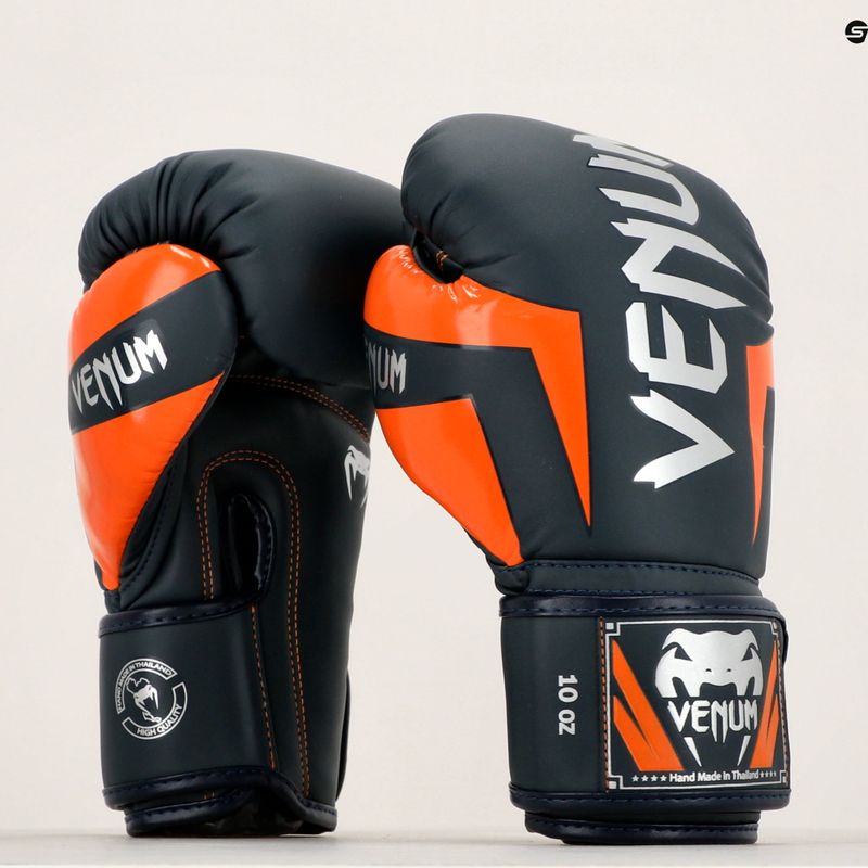 Venum Elite bokszkesztyűk navy/silver/orange 7