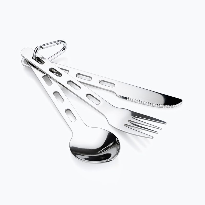 GSI Outdoors Glacier rozsdamentes gyűrűs evőeszközkészlet ezüst 61003