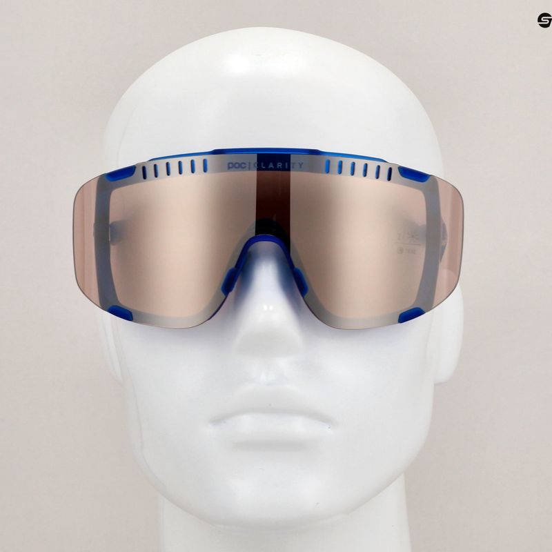 Kerékpáros szemüveg POC Devour opal blue translucent/clarity trail silver 8