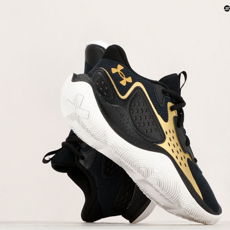 Under Armour Jet' 23 black/metallic gold/metallic gold kosárlabda cipő 8