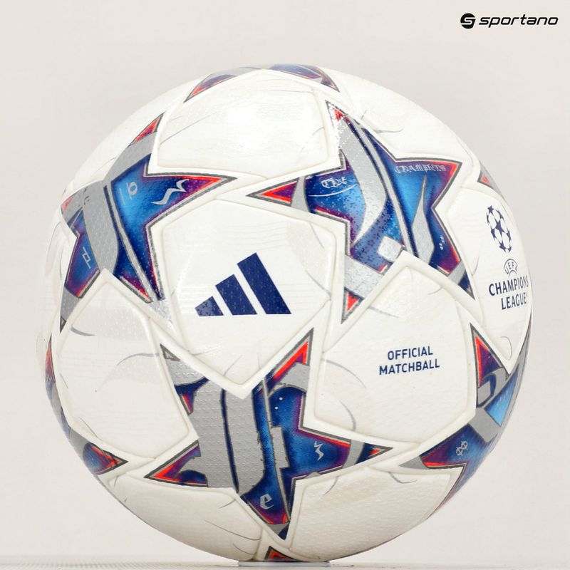 Focilabda adidas UCL PRO 23/24 white/silver metallic/bright cyan/royal blue méret 5 6