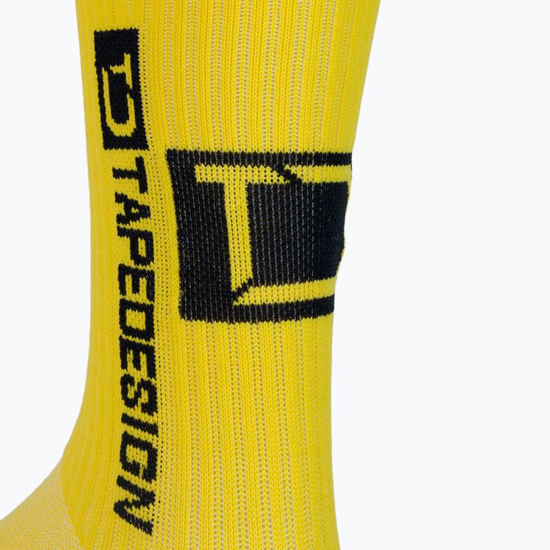 Férfi futball zokni Tapedesign csúszásgátló sárga 3
