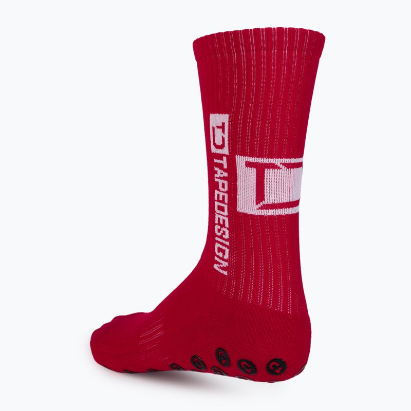 Férfi futball zokni Tapedesign csúszásgátló piros TAPEDESIGN RED 2