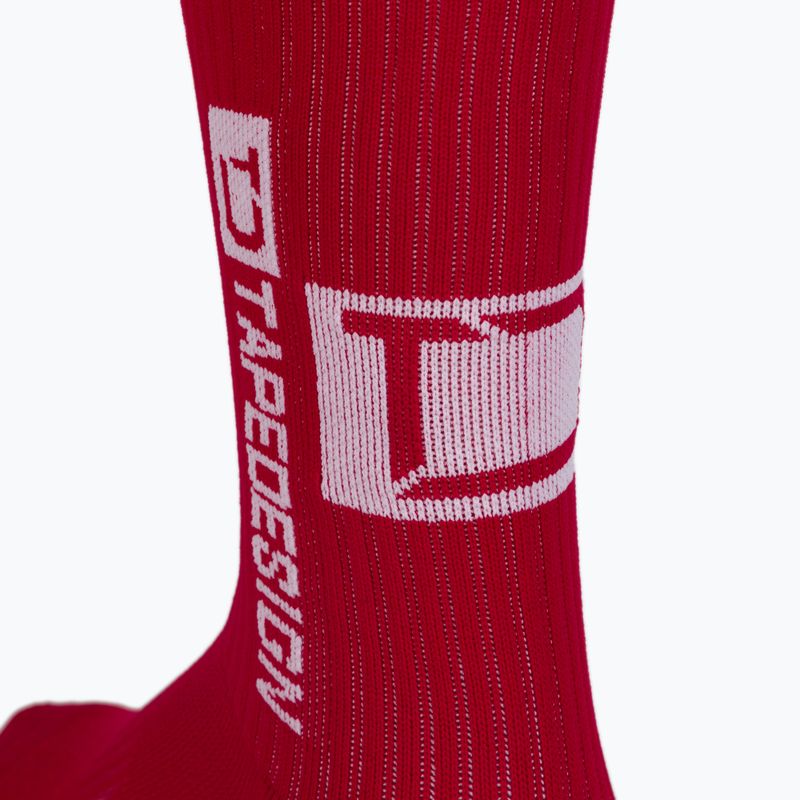 Férfi futball zokni Tapedesign csúszásgátló piros TAPEDESIGN RED 3