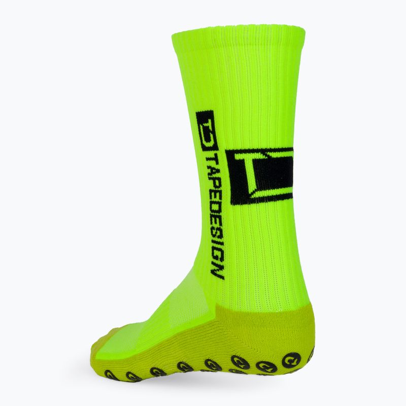 Futball zokni Tapedesign csúszásgátló sárga 3