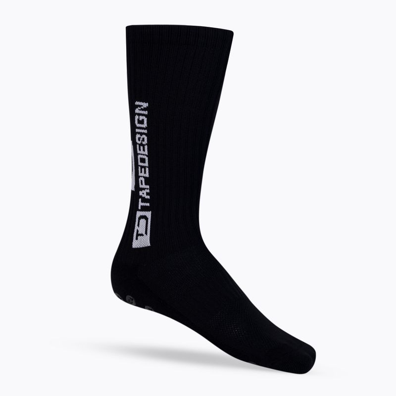 Férfi futball zokni Tapedesign csúszásgátló fekete TAPEDESIGN BLACK