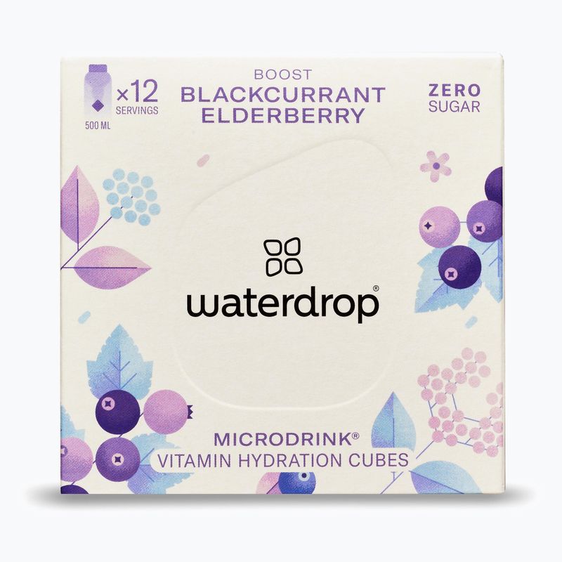 Izotóniás ital waterdrop Microdrink Boost 12 kocka feketeribizli / bogyós gyümölcsök 2