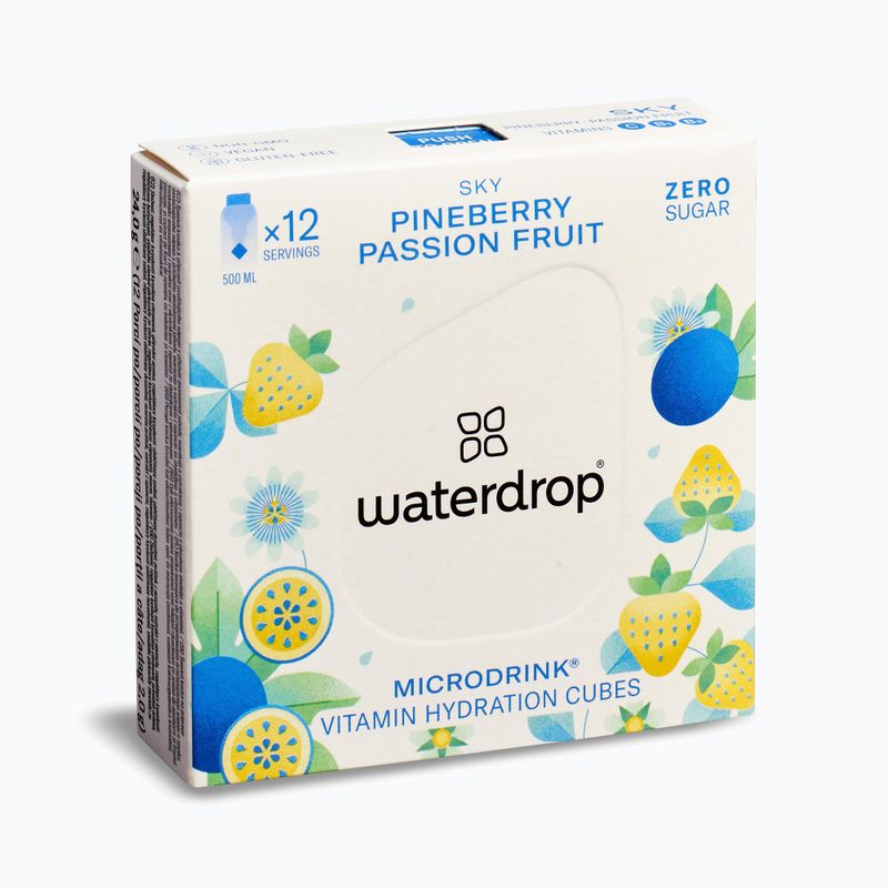 Izotóniás ital waterdrop Microdrink Sky 12 kocka málna maracuja gyümölcs 2