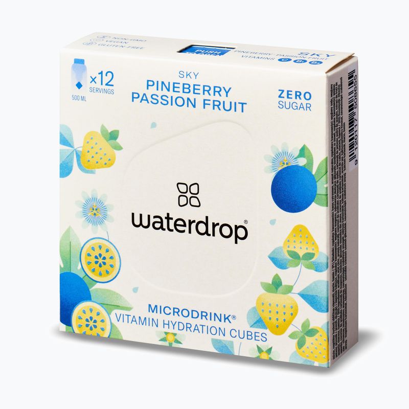 Izotóniás ital waterdrop Microdrink Sky 12 kocka málna maracuja gyümölcs 3