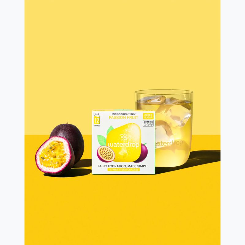 Izotóniás ital waterdrop Microdrink Sky 12 kocka málna maracuja gyümölcs 4