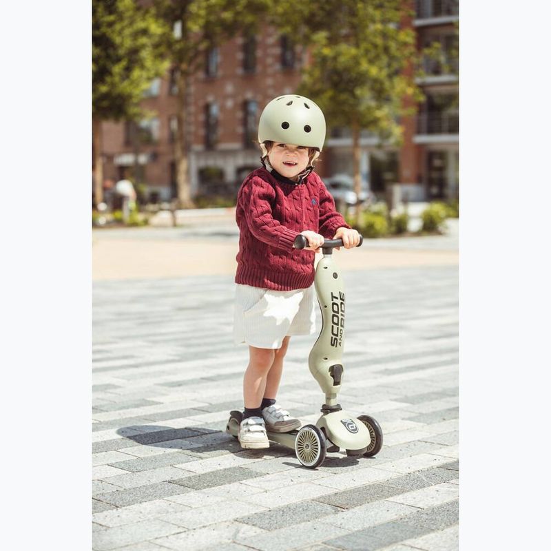 Hulajnoga trójkołowa dziecięca Scoot & Ride Highwaykick 1 Lifestyle olive 13
