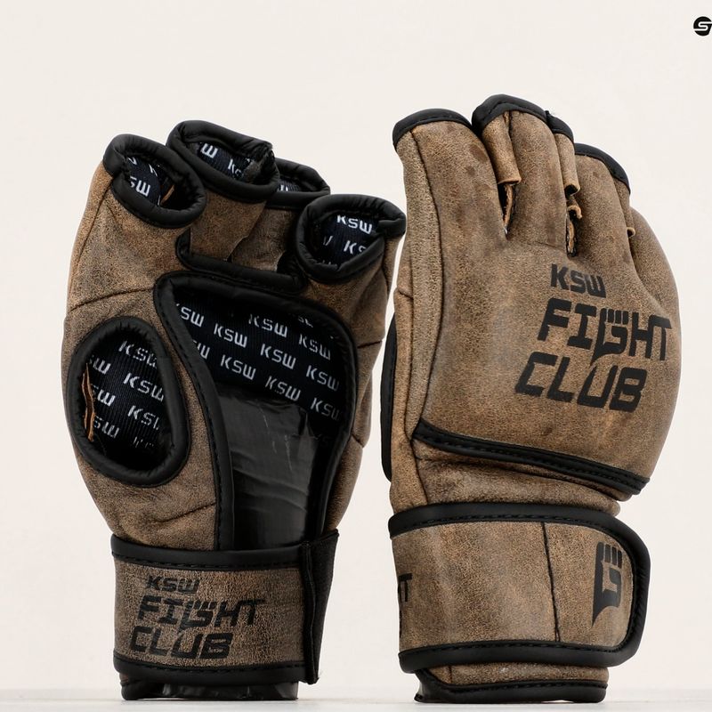 KSW Fight Club grappling kesztyű barna Gloves_FCL 7