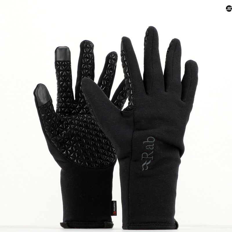 Férfi túrakesztyű Rab Power Stretch Contact Grip fekete 9