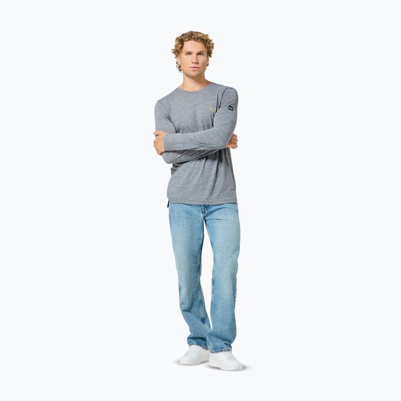 Férfi hosszú ujjú póló super.natural Apres Ski cashmere grey melange/various 2