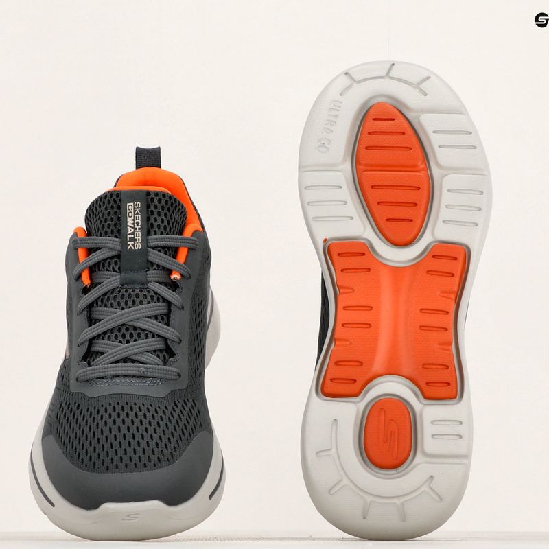Férfi SKECHERS Go Walk Arch Fit Idyllic faszén/fehér/narancs cipő 10