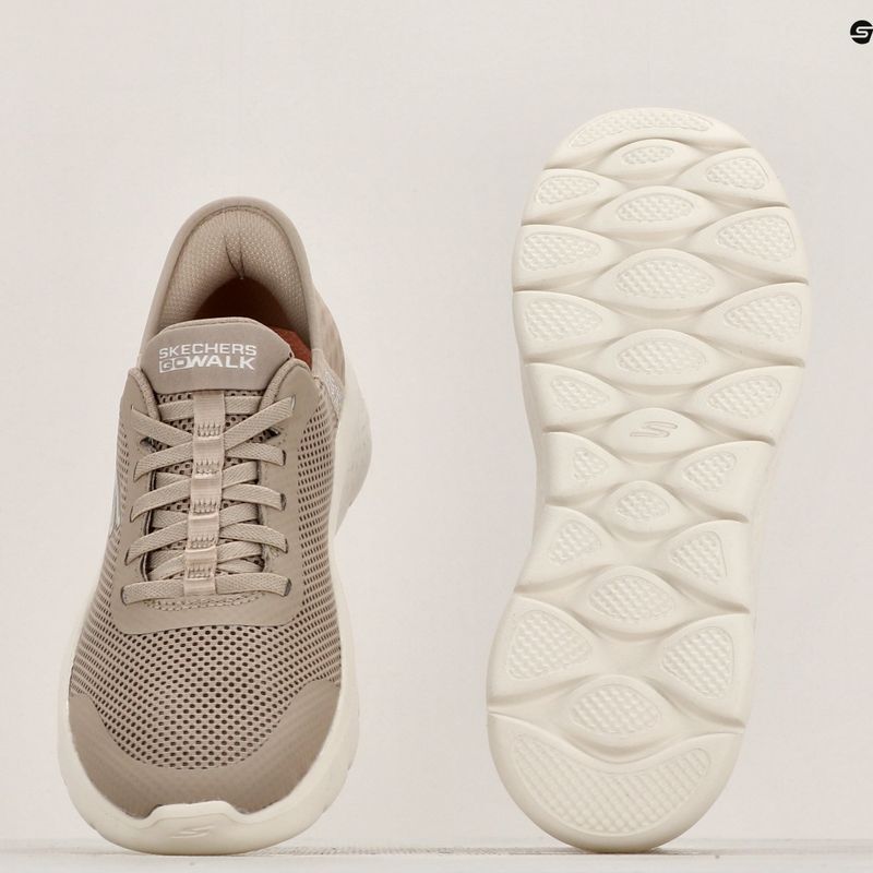 SKECHERS Slip-ins női Go Walk Flex Grand Entry taupe/fehér cipő 10