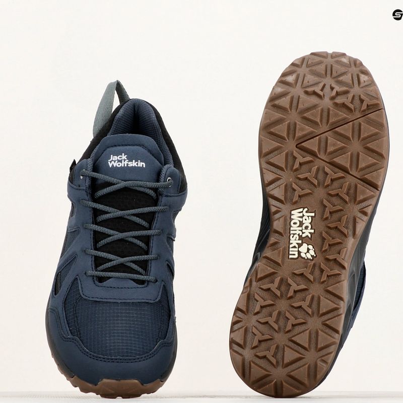Férfi túracipő  Jack Wolfskin Woodland 2 Texapore Low night blue 10