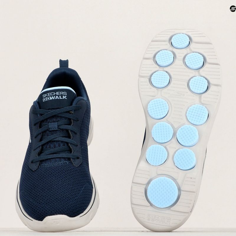Női SKECHERS Go Walk 7 Clear Path navy/fehér/világoskék cipő 11