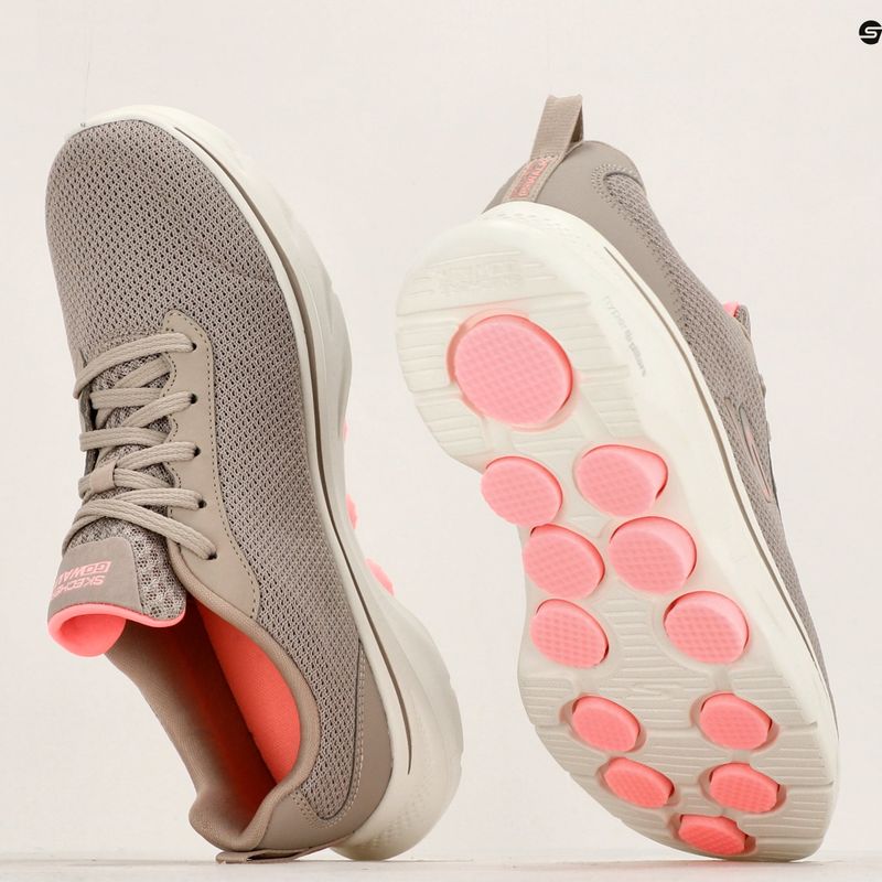 Női SKECHERS Go Walk 7 Clear Path taupe/rózsaszín cipő 10