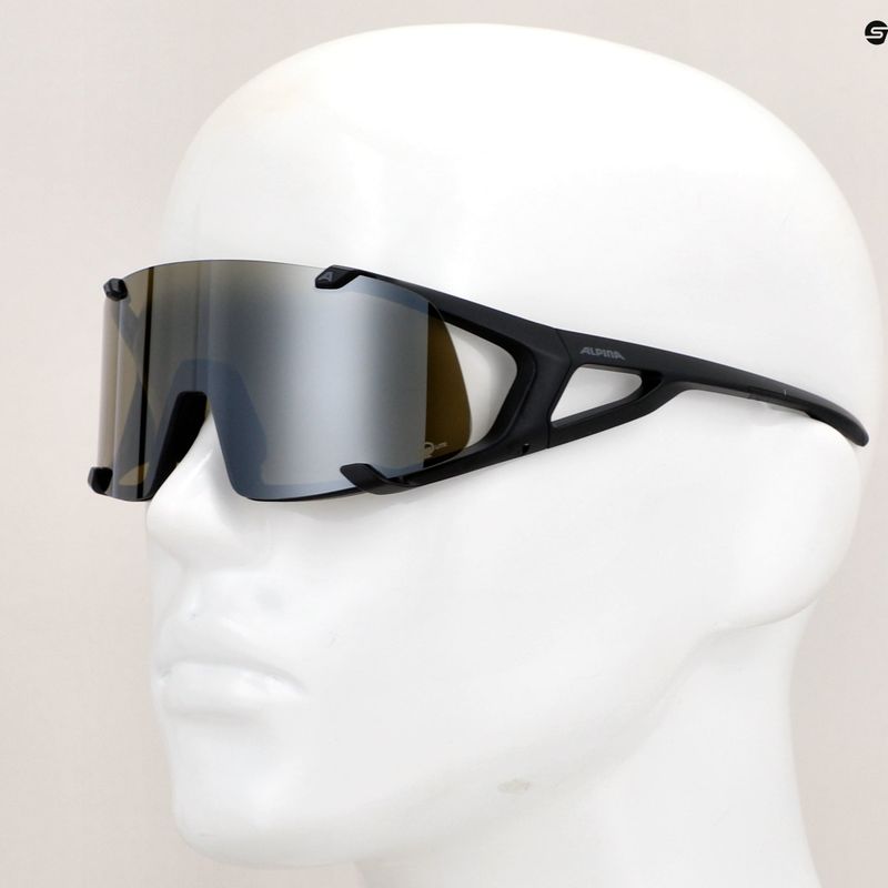 Napszemüveg Alpina Hawkeye Q-Lite black matt/silver mirror 8
