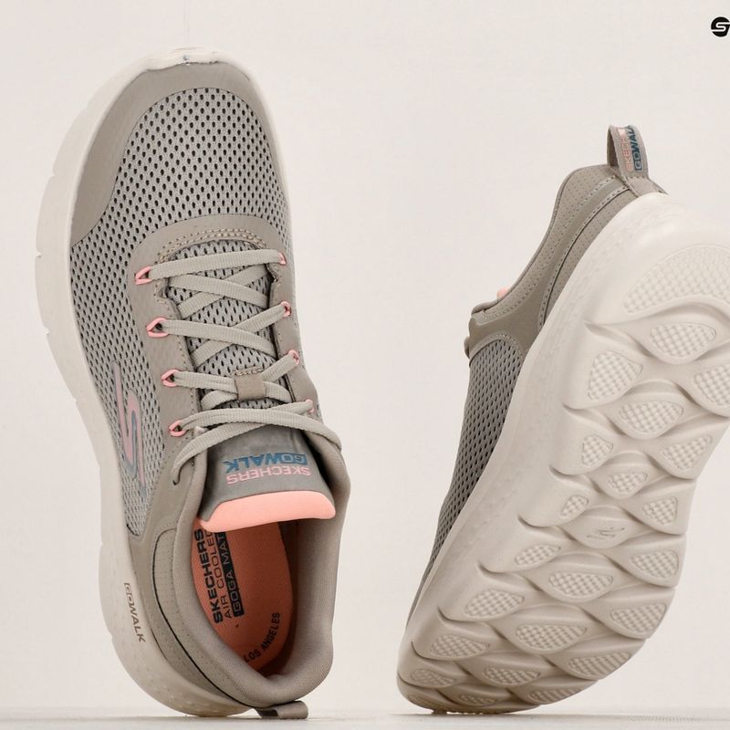 Női SKECHERS Go Walk Flex Caley taupe/rózsaszín cipő 9