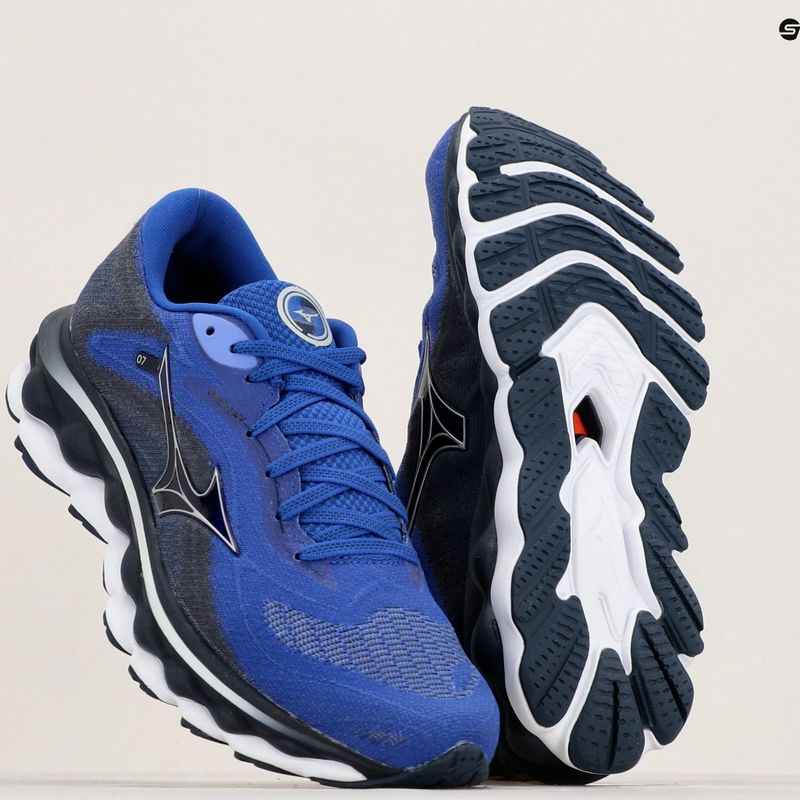 Férfi futócipő Mizuno Wave Sky 7 surf the web/silver/dress blues 9