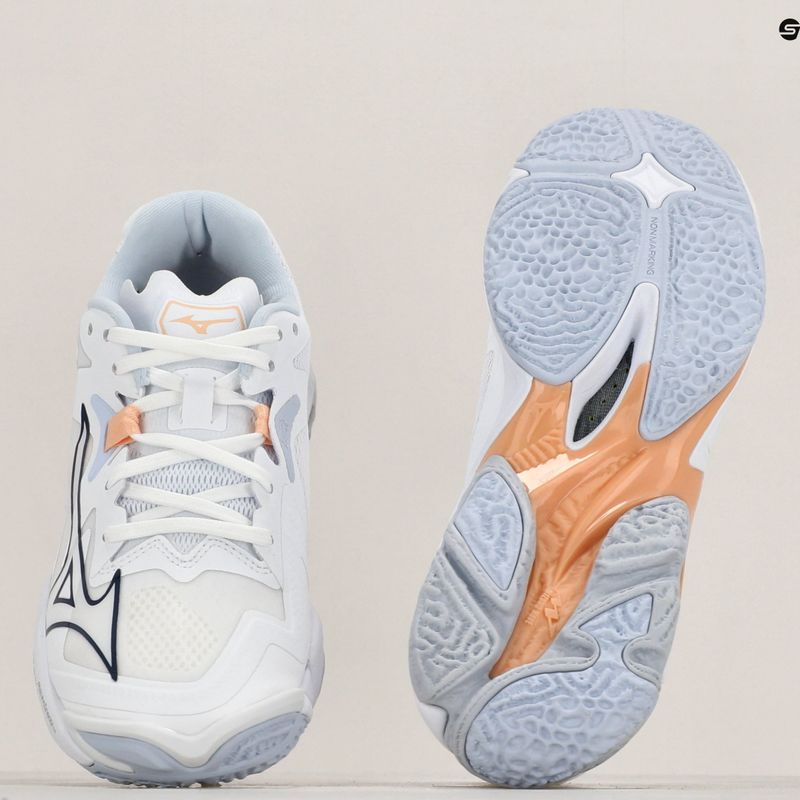 Női röplabda cipő Mizuno Wave Lightning Z8 fehér/sárga barack/barack parfait 9