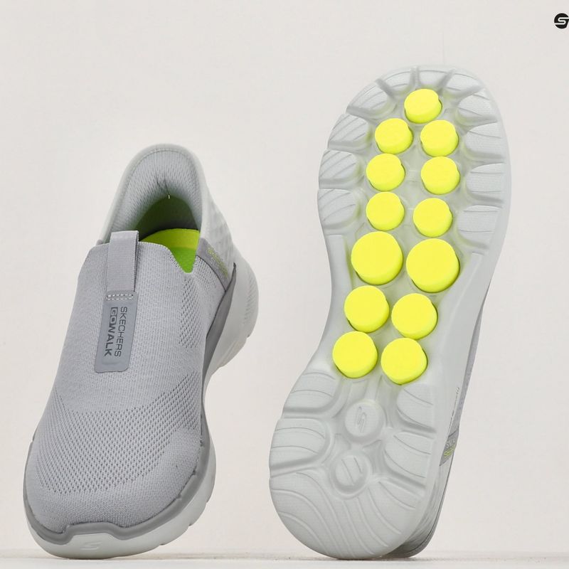 Férfi SKECHERS Slip-ins Go Walk 6 Easy On szürke/szürke/zöld cipő 9