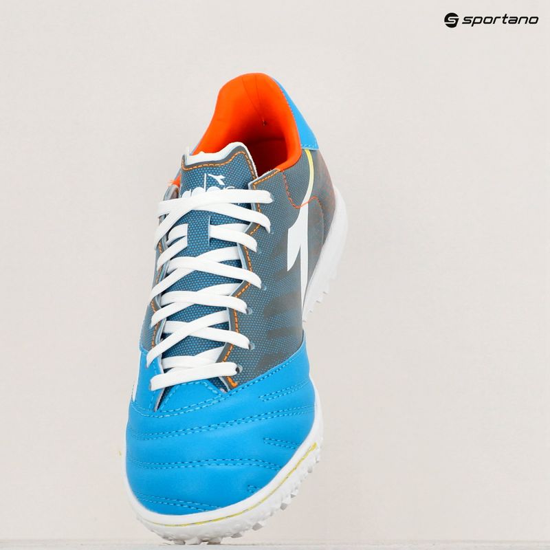 Férfi focicipő Diadora Brasil Elite Veloce GR TFR blue fluo/white/orange 16